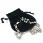 Silver Color Pocket Watch Chain for Men Albert Chain with Belt Clip FC19