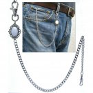 Pocket Watch Chain Silver Pocket Watch Chain Mother of Pearl Fob Swivel Clasp