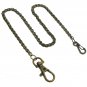 Pocket Watch Chain Albert Chain Bronze Spiga Wheat Chain Swivel Lobster Clasp 81