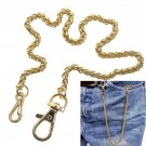 Pocket Watch Chain Albert Chain Gold Spiga Wheat Chain Swivel Lobster Clasp FC78