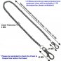Pocket Watch Chain Albert Chain Black Spiga Wheat Chain Swivel Lobster Clasp 80