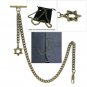 Albert Chain Bronze Pocket Watch Chain for Men Star Design Fob AC61N