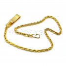 Gold Color Pocket Watch Chain Rope Chain Albert Chain for Men with Belt Clip 61