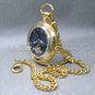 Pocket Watch Mechanical Gold Tourbillon Design 46 MM Men Brass Sun Moon on Chain