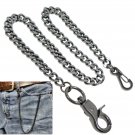 Pocket Watch Chain Albert Chain Black Curb Link Chain Swivel Lobster Clasp FC72 Pocket Watch Chain Albert Chain Black Curb Link Chain Swivel Lobster Clasp FC72