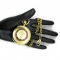 Pocket Watch Gold Color 47 MM Cross and Jesus Fish Design for Men with Chain 34
