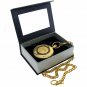 Pocket Watch Gold Color 47 MM Cross and Jesus Fish Design for Men with Chain 34