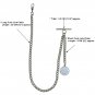 Albert Chain Silver Pocket Watch Chain Half Penny Coin Design Fob Swivel Clip