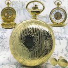 Pocket Watch Mechanical SKeleton Gold Color Double Full Hunter Dial Fob Chain 40 Pocket Watch Mechanical SKeleton Gold Color Double Full Hunter Dial Fob Chain 40