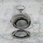 Pocket Watch Mechanical Silver Color Tourbillon Design Small Second Fob Chain