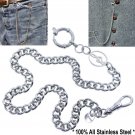 Stainless Steel Pocket Watch Chain Albert Chain Music Design Fob Swivel Clasp 95