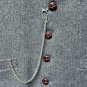 Stainless Steel Pocket Watch Chain Albert Chain Music Design Fob Swivel Clasp 95
