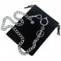 Stainless Steel Pocket Watch Chain Albert Chain Music Design Fob Swivel Clasp 95