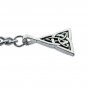 Albert Chain Silver Pocket Watch Chain for Men Trinity Celtic Knot Fob T Bar 191