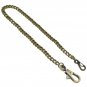Pocket Watch Chain Albert Chain Bronze Curb Link Chain Swivel Lobster Clasp FC69