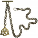 Albert Chain Bronze Pocket Watch Chain Men Celtic Knot Fob T Bar Swivel Clasp 08