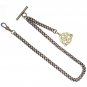 Albert Chain Bronze Pocket Watch Chain Men Celtic Knot Fob T Bar Swivel Clasp 08