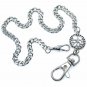 Silver Pocket Watch Chain Albert Chain Men Life Tree Fob Swivel Clasp ACF172