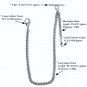 Silver Color Albert Chain Pocket Watch Chain Men Spiga Wheat Chain T Bar AC108N