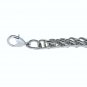 Silver Color Albert Chain Pocket Watch Chain Men Spiga Wheat Chain T Bar AC108N