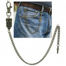 Bronze Pocket Watch Chain Albert Chain Men Owl Design Fob Swivel Clasp ACF175