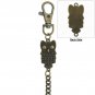 Bronze Pocket Watch Chain Albert Chain Men Owl Design Fob Swivel Clasp ACF175