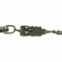 Bronze Pocket Watch Chain Albert Chain Men Owl Design Fob Swivel Clasp ACF175