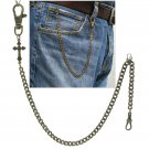 Bronze Pocket Watch Chain Albert Chain Men Religious Cross Fob Swivel Clasp F177 Bronze Pocket Watch Chain Albert Chain Men Religious Cross Fob Swivel Clasp F177