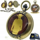 Pocket Watch JOHN WAYNE The Duke Memorial Men Gift Set Brass Chain Pouch Box C71 Pocket Watch JOHN WAYNE The Duke Memorial Men Gift Set Brass Chain Pouch Box C71