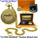Gold Pocket Watch Set G FOR GEORGE 53 mm with Leather Pouch and Wood Box C67 Gold Pocket Watch Set G FOR GEORGE 53 mm with Leather Pouch and Wood Box C67