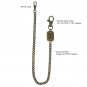 Bronze Pocket Watch Chain Albert Chain Men Peace Symbol Fob Swivel Clasp F179