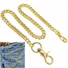 Pocket Watch Chain Albert Chain Gold Curb Link Chain Swivel Lobster Clasp FC70 Pocket Watch Chain Albert Chain Gold Curb Link Chain Swivel Lobster Clasp FC70