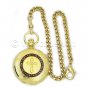 Pocket Watch Gold Color 47 mm for Men Religious Cross Jesus Fish Cover on Chain