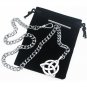 Albert Chain Silver Pocket Watch Chain Men Celtic Knot Fob T Bar Swivel Clasp