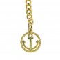 Albert Chain Gold Color Pocket Watch Chain for Men with Anchor Medal Fob AC66N