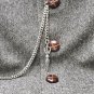 Albert Chain Silver Pocket Watch Chain with Ancient Phurba design Fob T Bar A222