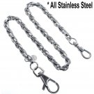 Stainless Steel Heavy Solid Spiga Pocket Watch Chain Albert Chain Swivel Clasp Stainless Steel Heavy Solid Spiga Pocket Watch Chain Albert Chain Swivel Clasp