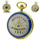 Pocket Watch Gold Color with US Police Badge Design Big 53 mm with Chain C45A Pocket Watch Gold Color with US Police Badge Design Big 53 mm with Chain C45A