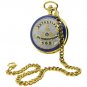 Pocket Watch Gold Color with US Police Badge Design Big 53 mm with Chain C45A