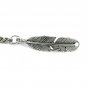 Albert Chain Silver Color Pocket Watch Chain for Men on Feather Fob T Bar AC51N