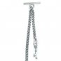 Albert Chain Silver Color Pocket Watch Chain for Men Vintage Key Fob T Bar AC54N