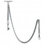 Albert Chain Silver Color Pocket Watch Chain for Men Vintage Key Fob T Bar AC54N