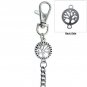 Pocket Watch Chain Silver Albert Chain Life Tree Medal Fob Swivel Clasp ACF172