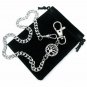 Pocket Watch Chain Silver Albert Chain Life Tree Medal Fob Swivel Clasp ACF172