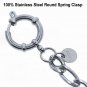 Stainless Steel Pocket Watch Chain Albert Chain Spring Clasp Swivel Clasp FCS99