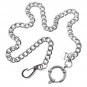 Stainless Steel Pocket Watch Chain Albert Chain Curb Link Chain Spring Clasp S91