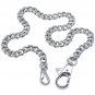 Pocket Watch Chain Albert Chain Silver Curb Link Chain Swivel Lobster Clasp FC67