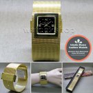 Gold Tone Women Bangle Watch Bracelet Wristwatch Black Dial Steel Mesh Band Gold Tone Women Bangle Watch Bracelet Wristwatch Black Dial Steel Mesh Band