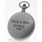 NED KELLY Memorial Silver Color Pocket Watch Men Gift Set with Fob Chain C74