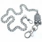Silver Plated Pocket Watch Chain Albert Chain OWL Design Fob Swivel Clasp ACF174